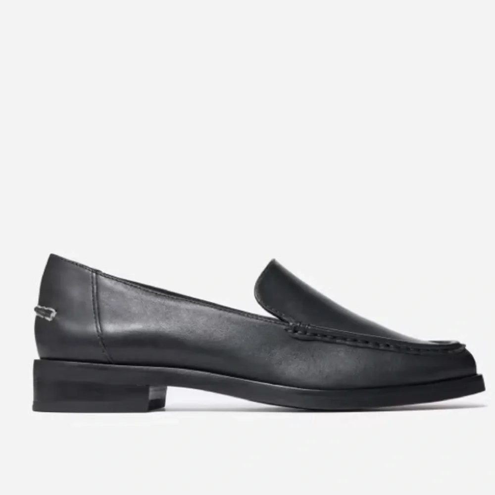 EVERLANE The Modern Loafer in Black Napa Leather Flat Slip On Size 8.5 NEW_3